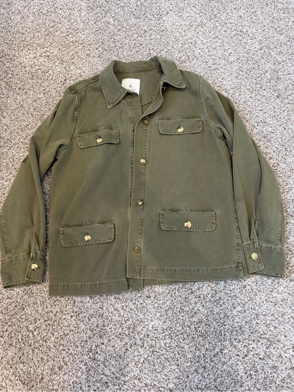 Anine Bing Army Green Utility Shacket
